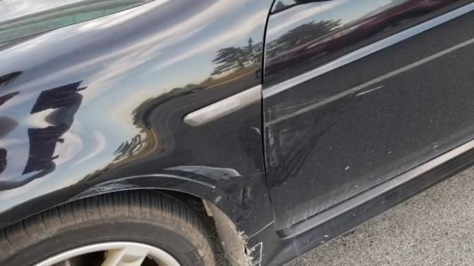 Car accident person changed lane into mine I was driving straight she is trying to accuse me?