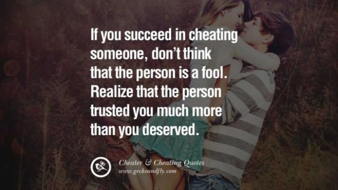 Once a cheater always a cheater?