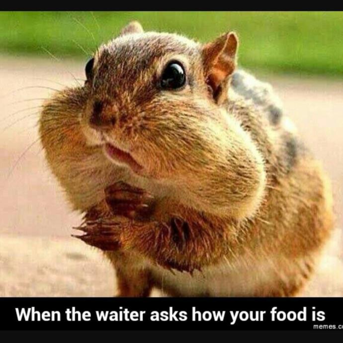 Have you ever been caught with a mouth full of food when the waiter asks