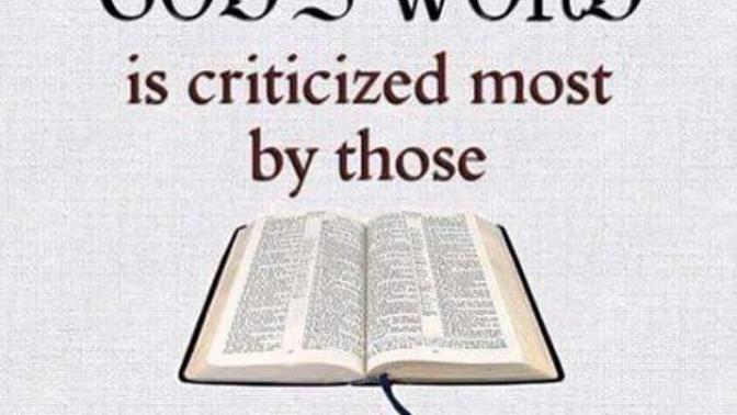 Why do athiest and non Christians like to critic the Bible when they don't even know what they are talking about?