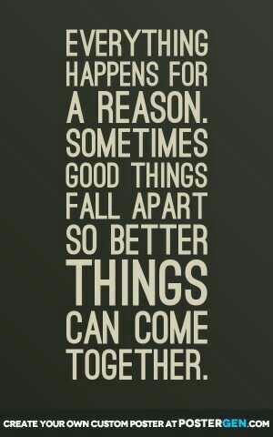 Do you believe in the saying that 'Everything happens for our own good '?