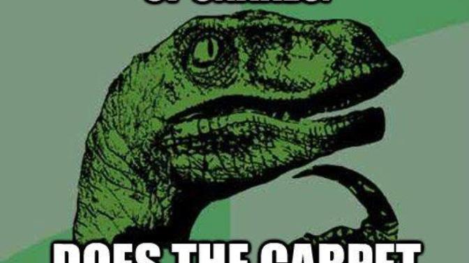 Medusa's hair is snakes. Does the carpet match the drapes?
