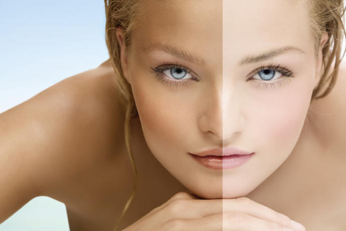 On this picture, do you prefer the slightly tanned side or the really pale side?