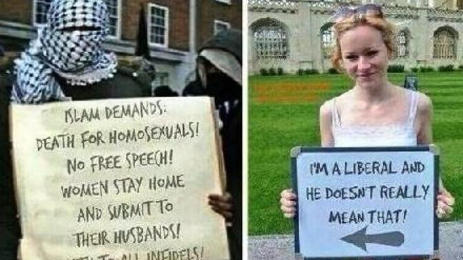 Why are all a lot of liberals hell bent on defending Islam, when the core values and principles of Islam go directly against their liberal values?