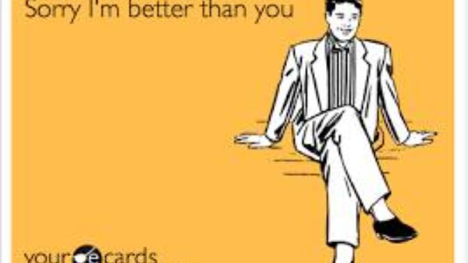 Do you think you're better than someone else at least subconsciously because you make more money than them and have a better more honorable career?