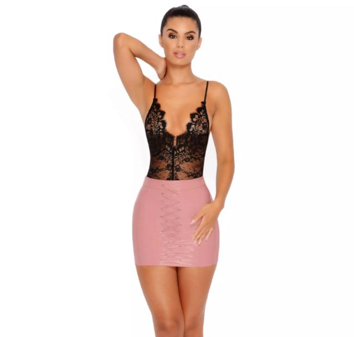 Which skirt for a festival i really like the pink querky one but I've bought both.?