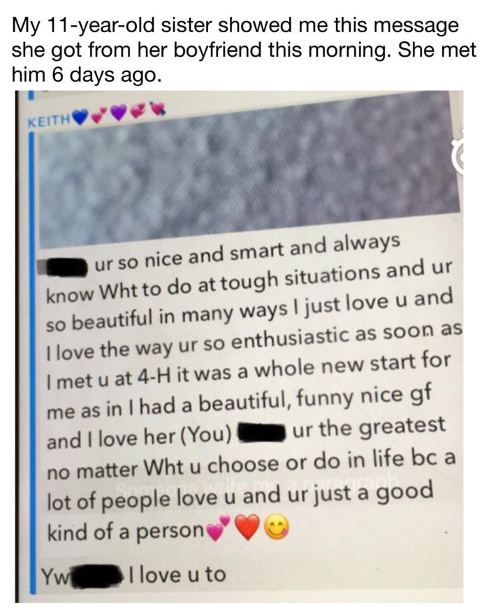 What do you think about young children (under 13) who think they’re in a relationship with each other?