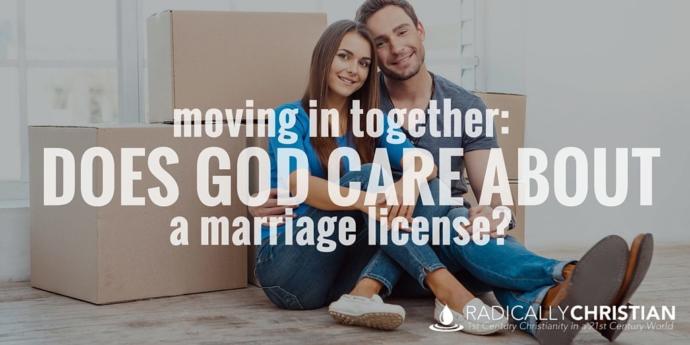 Does God care about registering your marriage before you, as a couple move in together?