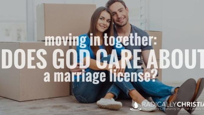 Does God care about registering your marriage before you, as a couple move in together?