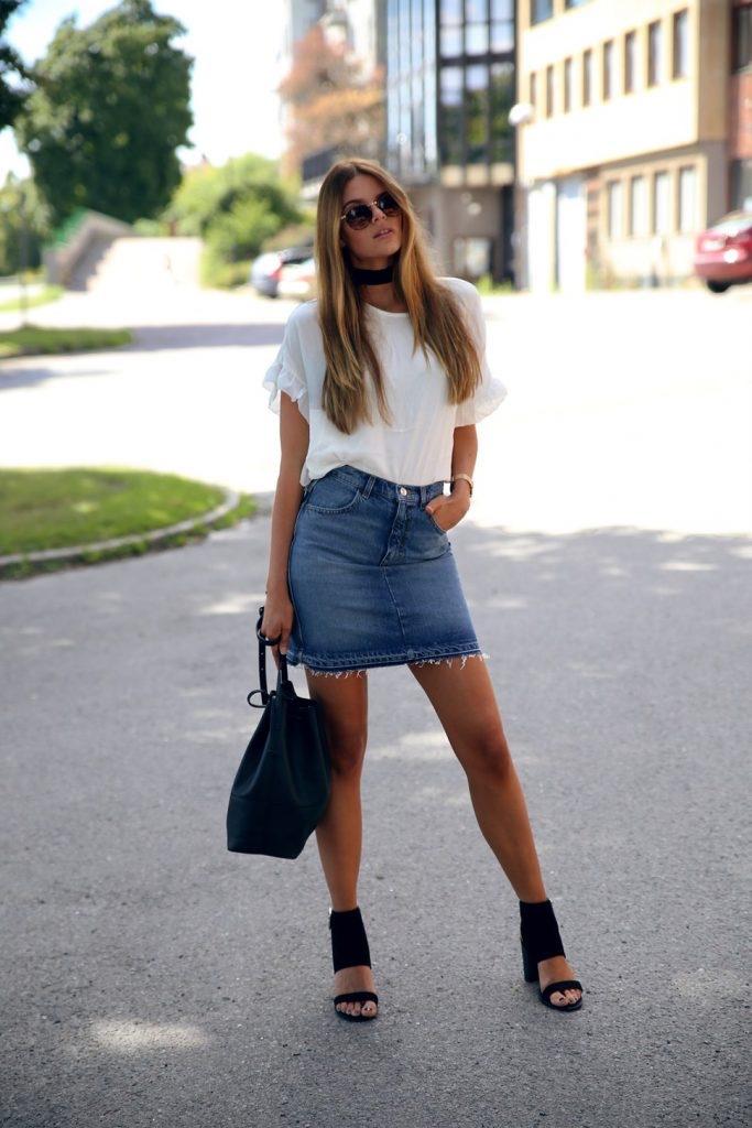Guys, girls in denim skirts are hot or nah?