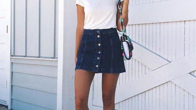 Guys, girls in denim skirts are hot or nah?