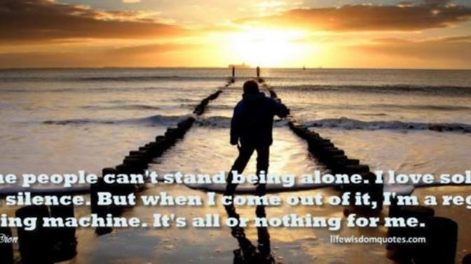 Do you think it’s a myth that you can’t be happy being alone?