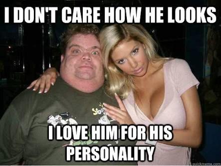 How much does a good/great personality compensate for average/bad looks?