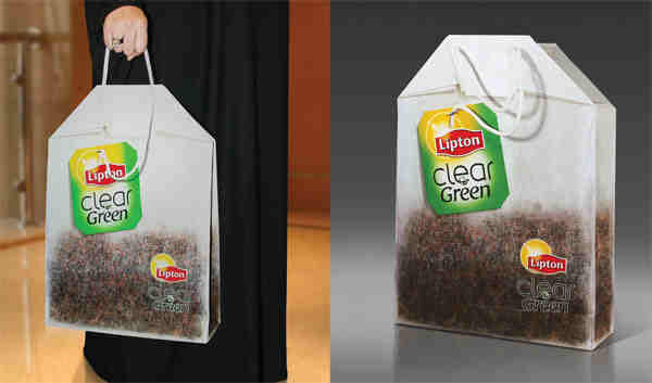 Carry-bag looks like a giant tea bag