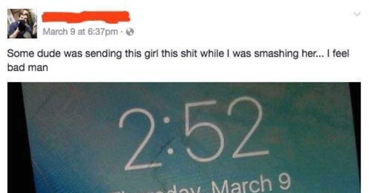 How would you feel if you were smashing a girl and this happened