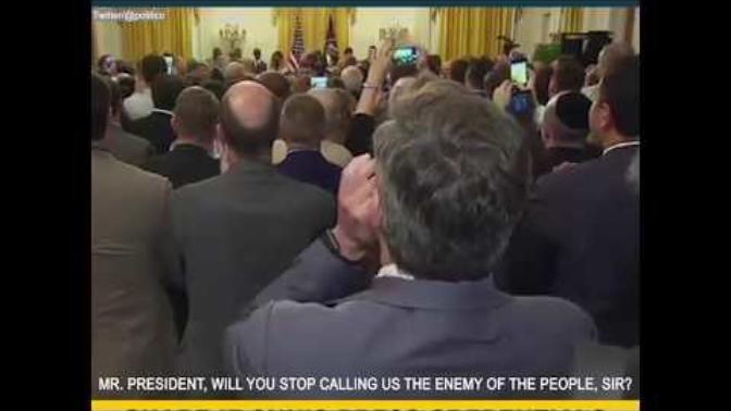 Do YOU think Jim Acosta of CNN is a hero for yelling questions at Trump in this crowded venue?