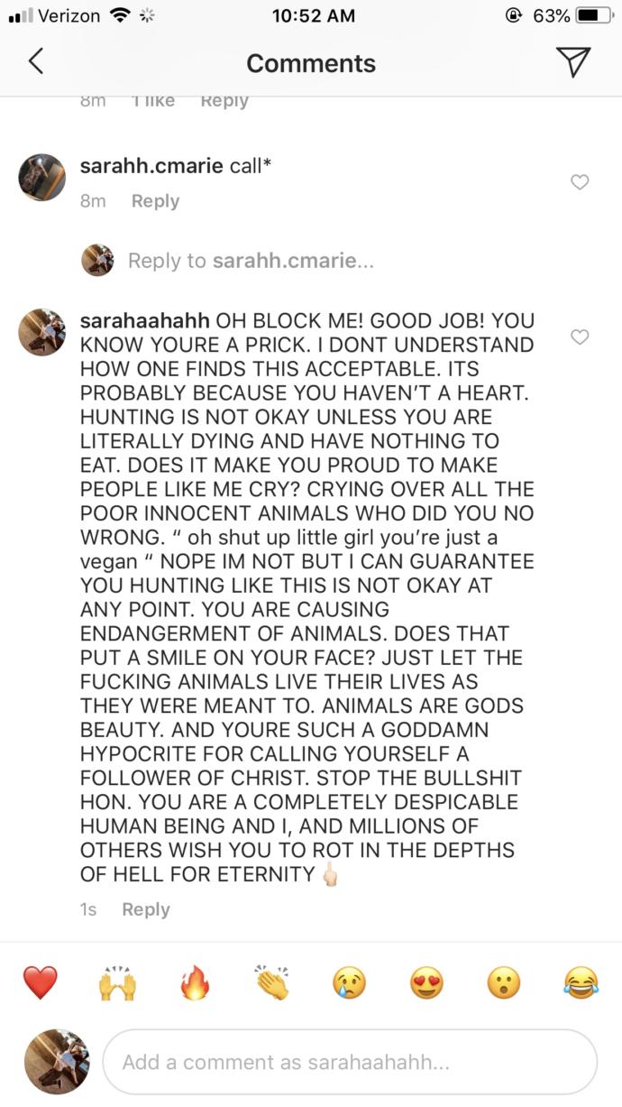 What are your thoughts on animal poaching/ people hunting animals for fun?
