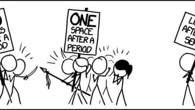 One or two spaces after a period?
