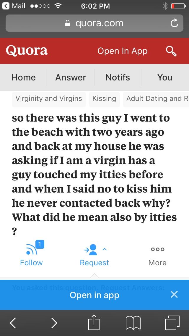 What were his intentions and what do itties mean?