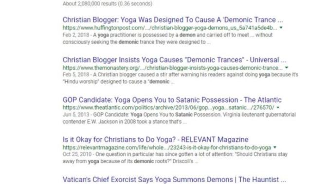 Is yoga demonic?