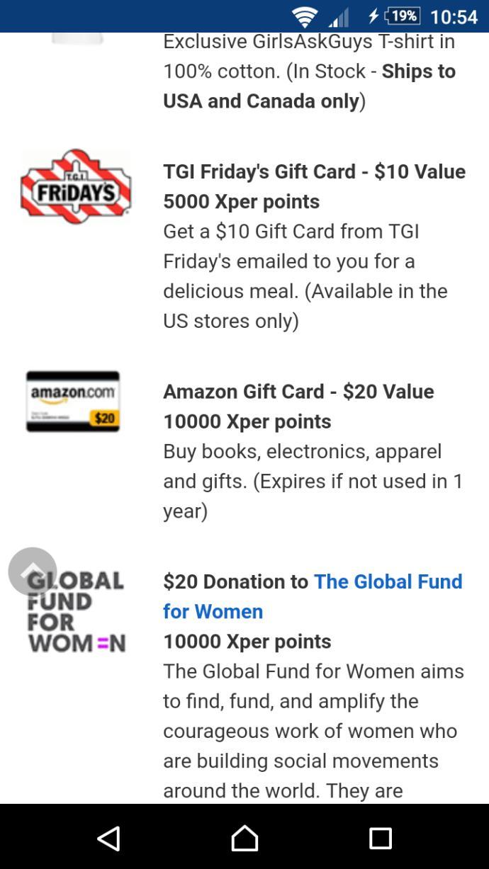 Do you think GAG will have any redeemable stuff back again (like Gift Cards) some day?