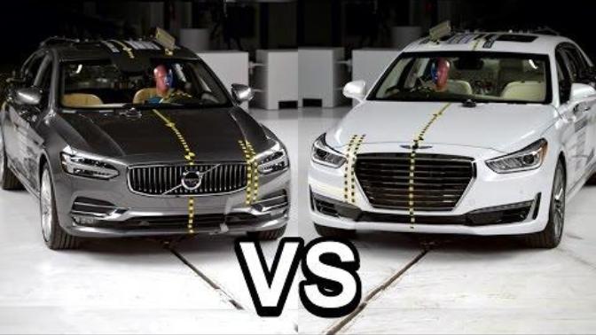 Hyundai's luxury car Genesis G90 against Volvo S90 in crash test. What do you say?