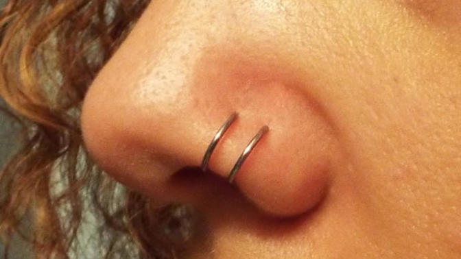 Double nose piercing?