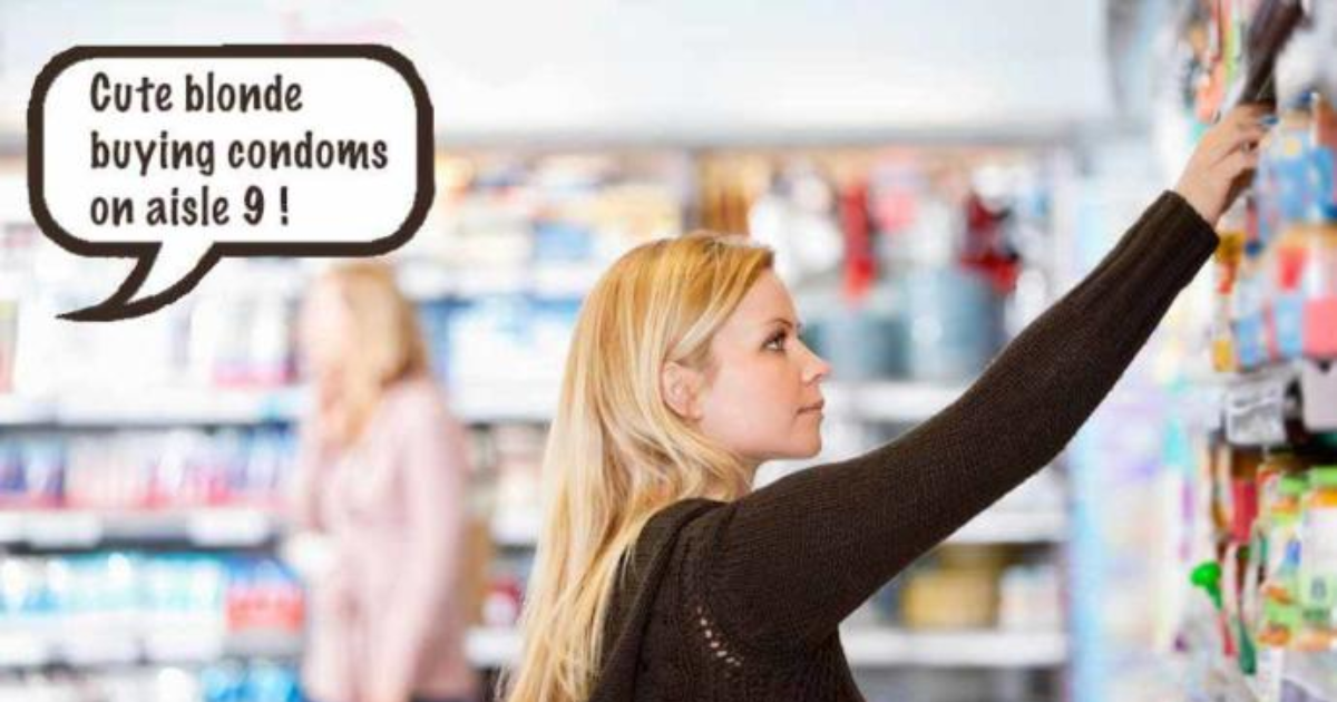 You are in supermarket with your SO buying condoms, then you see your