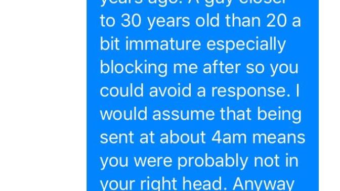 Ever have an ex pop up randomly trying to hurt you?
