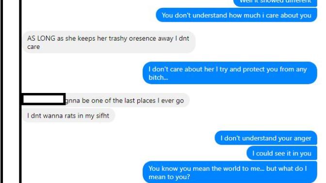 My Girlfriend was angry last night about a girl that is obsessed with me... We had this talk... do you think she cares about me?