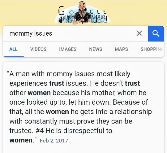 Do you think daddy issues and mommy issues are real?