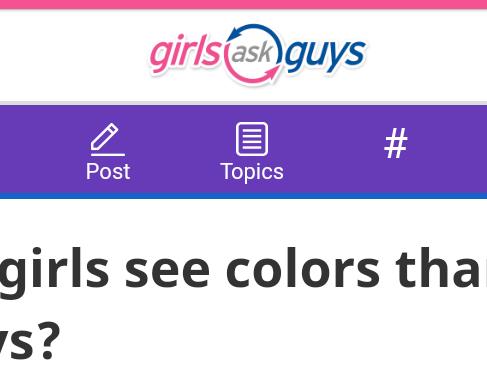 Do girls see colors than guys?