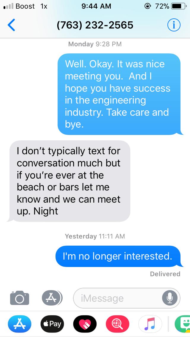 Is this text message I sent rude?