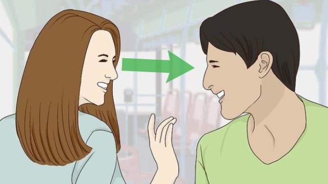 How does one initiate flirting with a stranger?