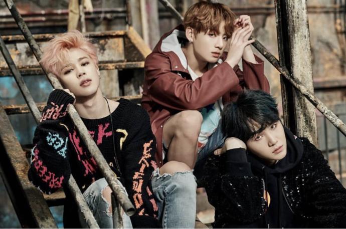 Jimin (Left) Jungkook (Middle) Suga (Right)