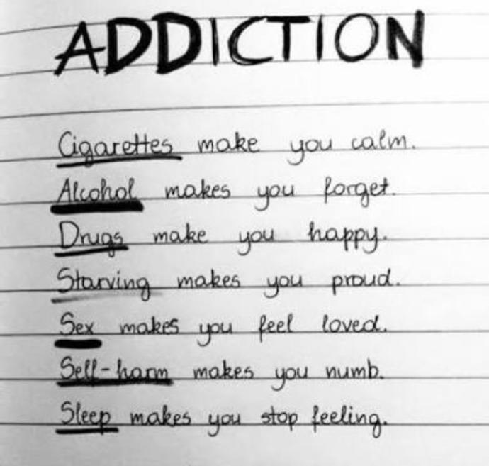 Are you addicted to something (or someone)? If so, to what?