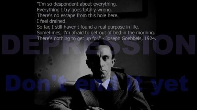 Did Joseph Goebbels have depression?