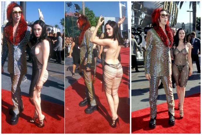 Actress Rose McGowan back in her prime years when Hollywood was casting her.