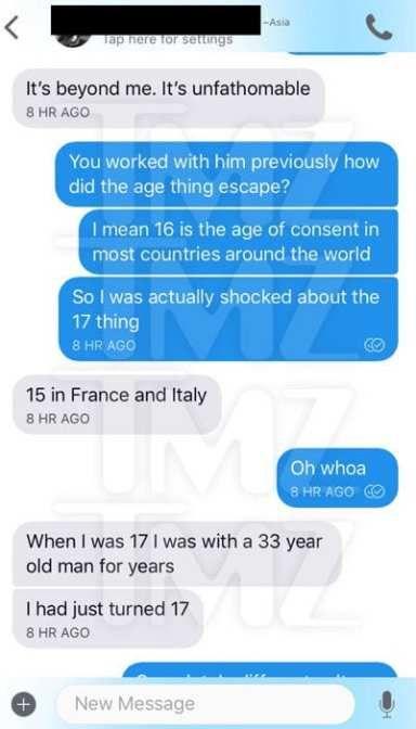 It's Official the METOO Movement has been discredited. What do you think about the newly leaked photo of Asia after having sex with a minor?