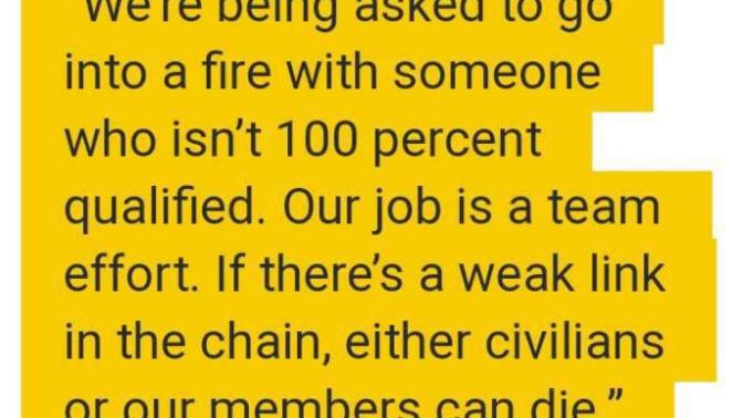 How do you feel about this woman graduating tomorrow to become a New York Fire Fighter despite failing the physical test?