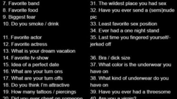 What do you want to know about me?