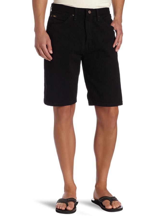 Most men's shorts are around knee length, like this.