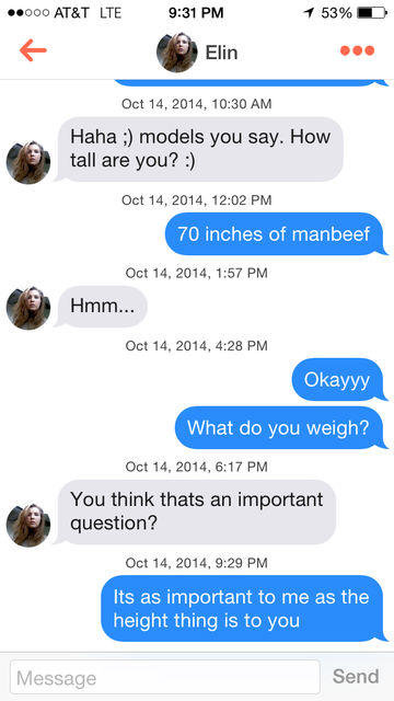 If a girl asks for a mans height is it fair for the guy to ask her about her weight?