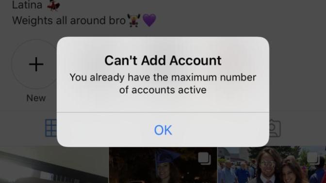Why am I getting “you already have the maximum number of accounts active” on Instagram?