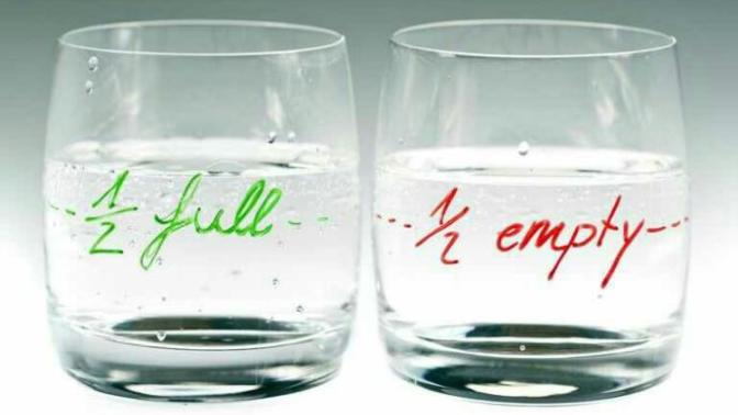 Is a glass half empty or half full?