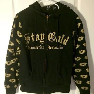 Do you like this black and gold glitter hoodie?