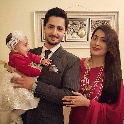 Pakistani celebrity with baby girl