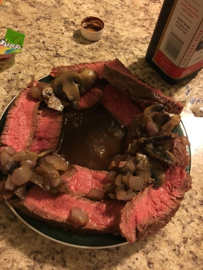 How is this steak from last night?