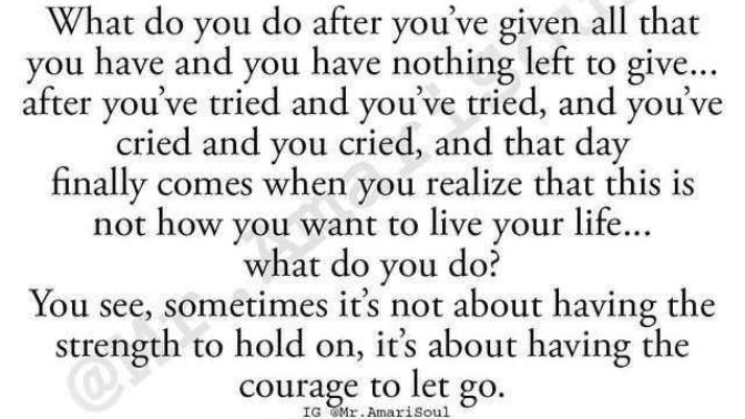 How do you know when it's time to give up on a relationship?