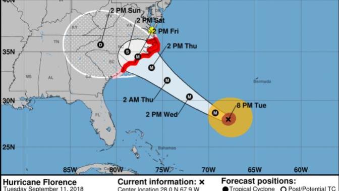 Are you in the path of Hurricane Florence?